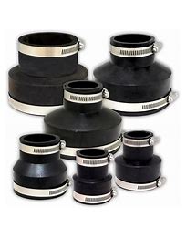 Black Rubber reducers with Clips